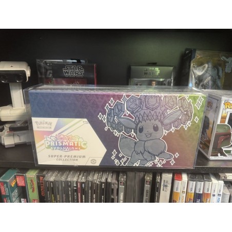 Pack 2 boîtes de protection en PET pour Pokémon Prismatic Evolutions Super Collection Box 38 x 18 cm