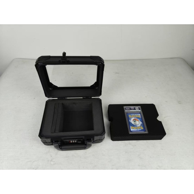 Evoretro Graded Card Display and Carry Case with Display Window Black