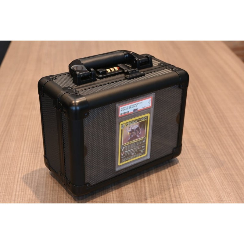 Evoretro Vitrine et Mallette de Transport pour Cartes Gradées avec Fenêtre Noir