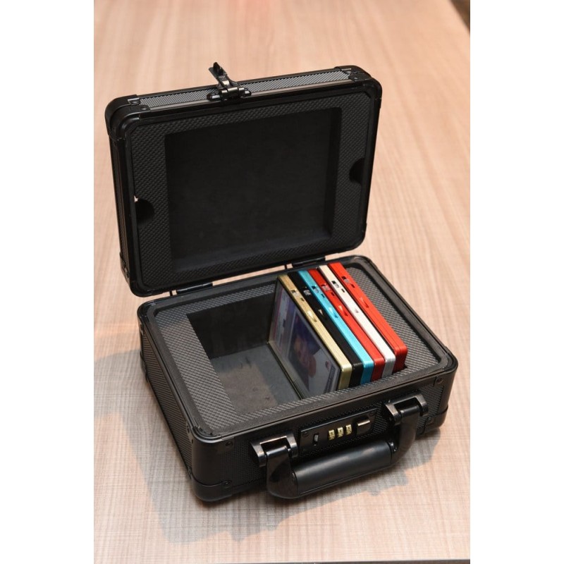 Evoretro Vitrine et Mallette de Transport pour Cartes Gradées avec Fenêtre Noir