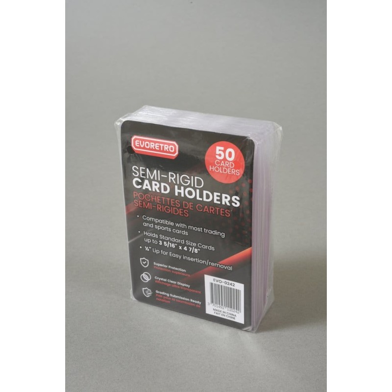 Evoretro Card Holders 200-Pack Semi-Rigid 8 x 12 cm