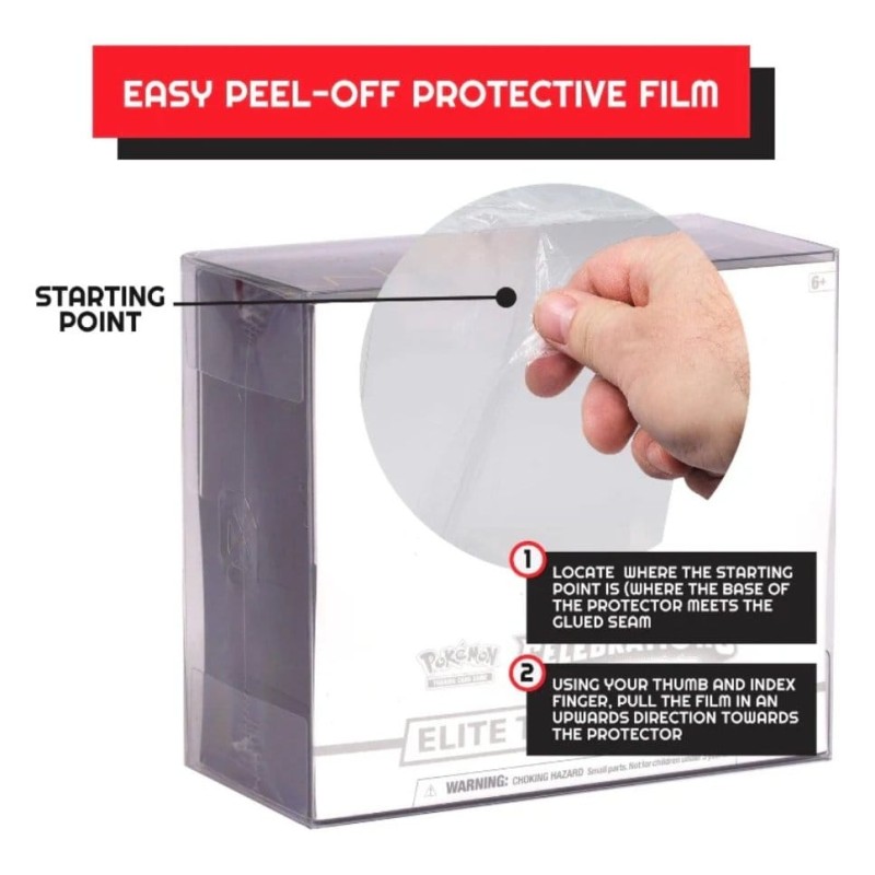 Evoretro Pack 1 boîte de protection en PET pour Pokémon ETB