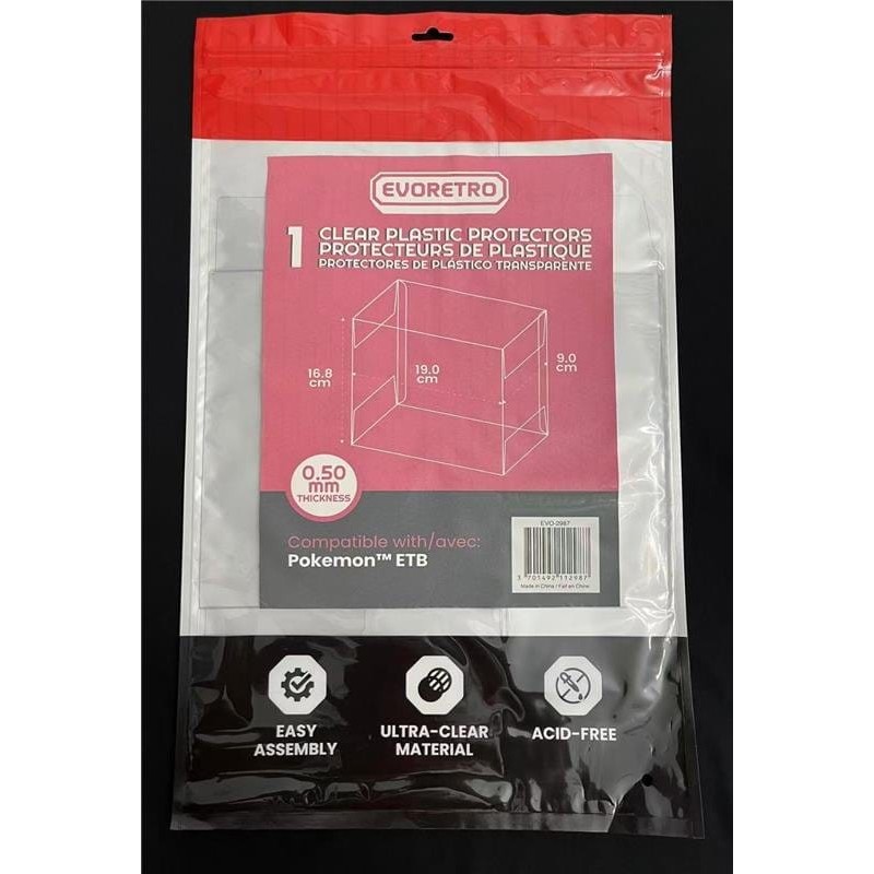 Evoretro PET Display Case Protector for Pokémon ETB (1-Pack)