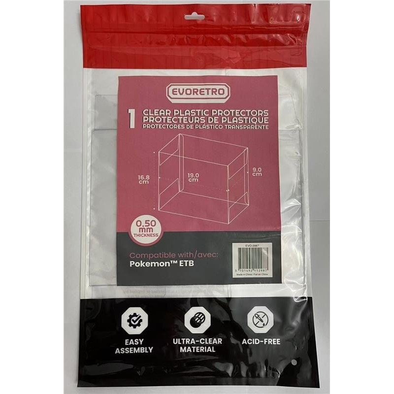 Evoretro PET Display Case Protector for Pokémon ETB (1-Pack)