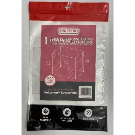 Evoretro Pack 1 boîte de protection en PET pour Pokémon Booster Box