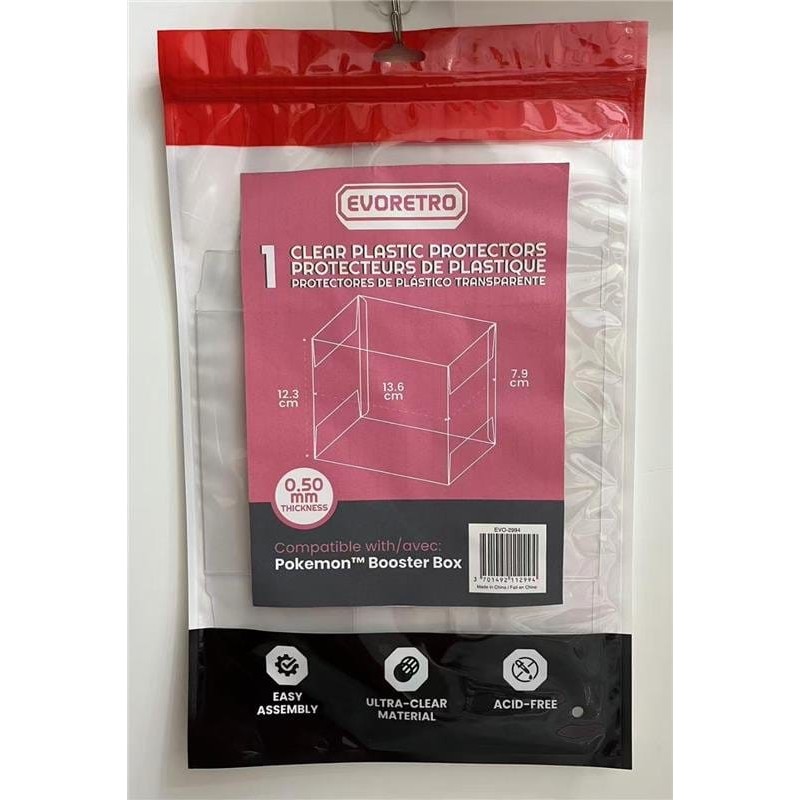 Evoretro Pack 1 boîte de protection en PET pour Pokémon Booster Box