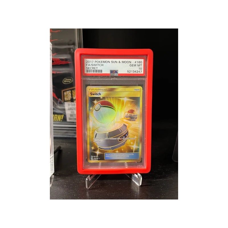 Evoretro Bumper Protector for PSA Slabs Red