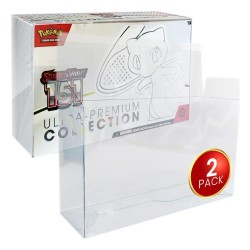 Evoretro Pack 2 boîtes de protection en PET pour Pokémon 151 Écarlate et Violet Collection Ultra-Premium Box