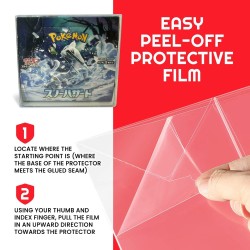 Evoretro Pack 5 boîtes de protection en PET pour Pokémon Booster Box Japonaise Grande