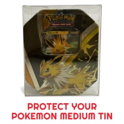 Evoretro PET Protectors 5-Pack for Pokémon Medium Tins 12x8x15cm