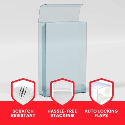 Evoretro Pack 5 boîtes de protection en PET pour Pokémon Small Tins 8x3x13cm