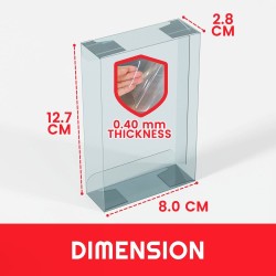 Evoretro Pack 5 boîtes de protection en PET pour Pokémon Small Tins 8x3x13cm