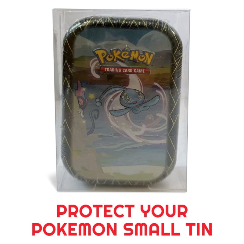 Evoretro Pack 5 boîtes de protection en PET pour Pokémon Small Tins 8x3x13cm