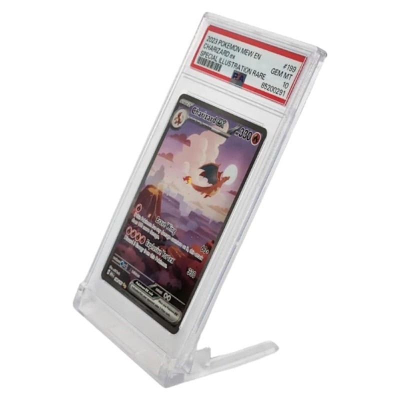 Evoretro pack 5 Display Stands pour Graded Cards Slabs Transparent