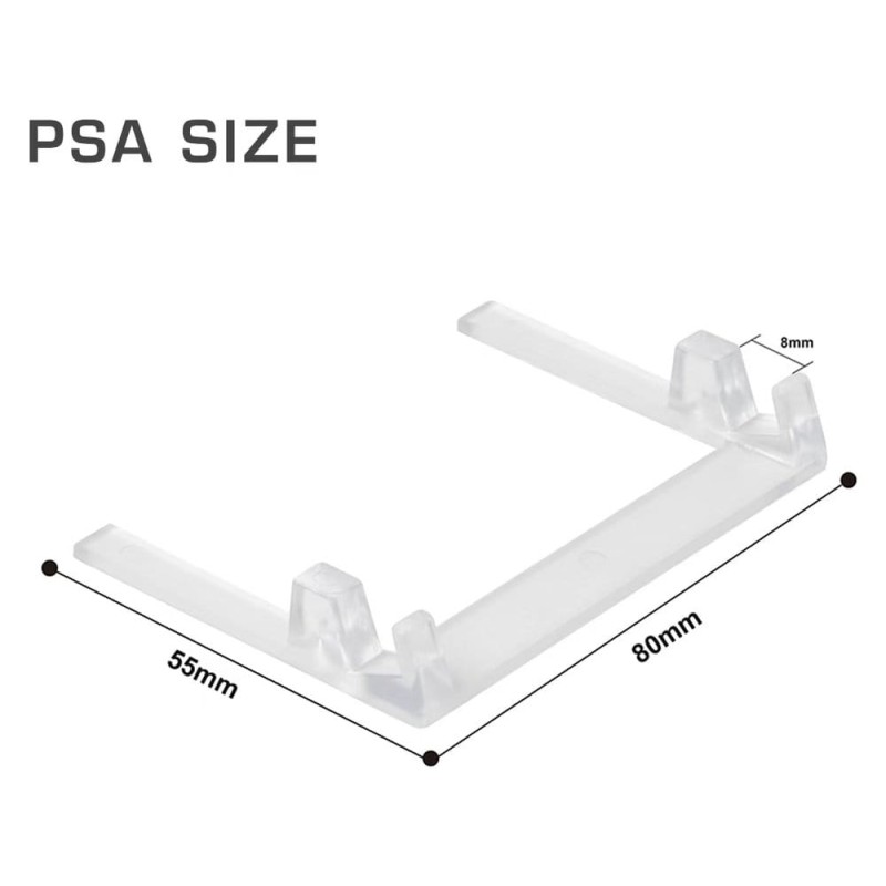Evoretro pack 5 Display Stands pour Graded Cards Slabs Transparent