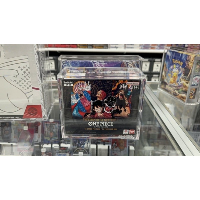 Evoretro Présentoir en Acrylique pour Boîte de Boosters Bandai One Piece TCG (Anglais)