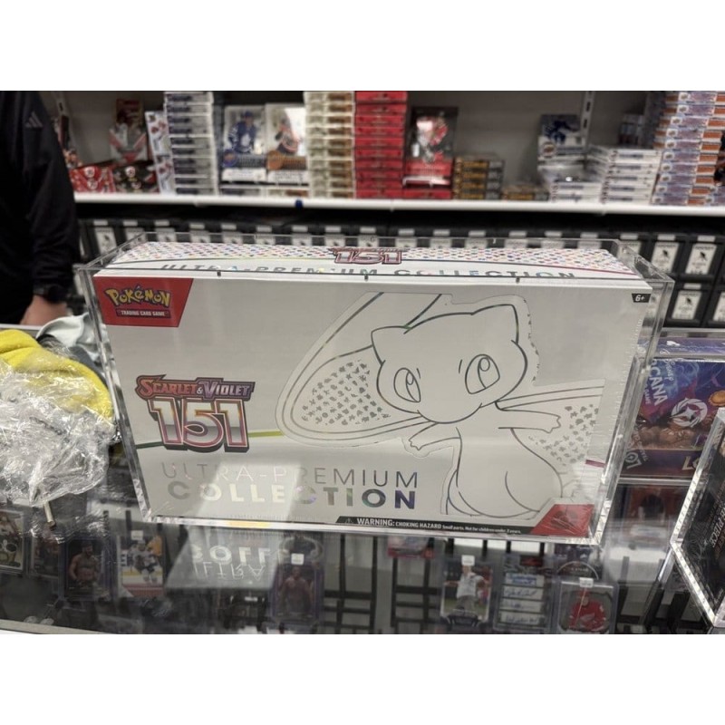 Evoretro présentoir vitrine en acrylique pour Pokemon 151 UPC Box et Mega Charizard X UPC Box 23 x 39 cm