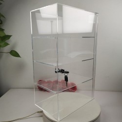 Evoretro 4-Tier Locking Acrylic Tiered Countertop Showcase Display Case
