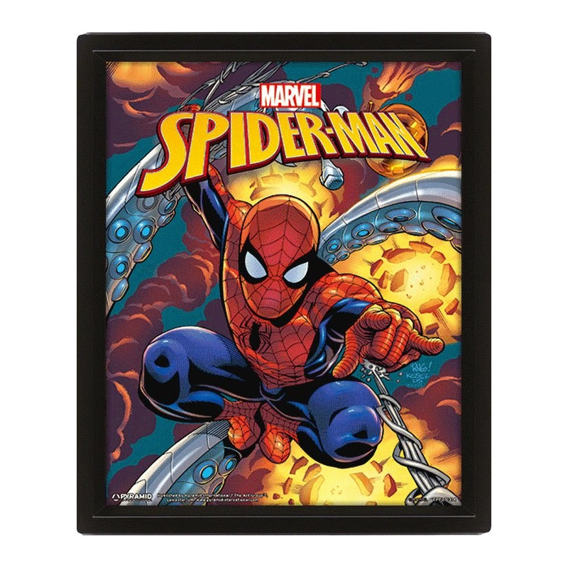 licence : Marvel produit : Poster effet 3D encadré Spider-Man 26 x 20 cm éditeur : Pyramid International