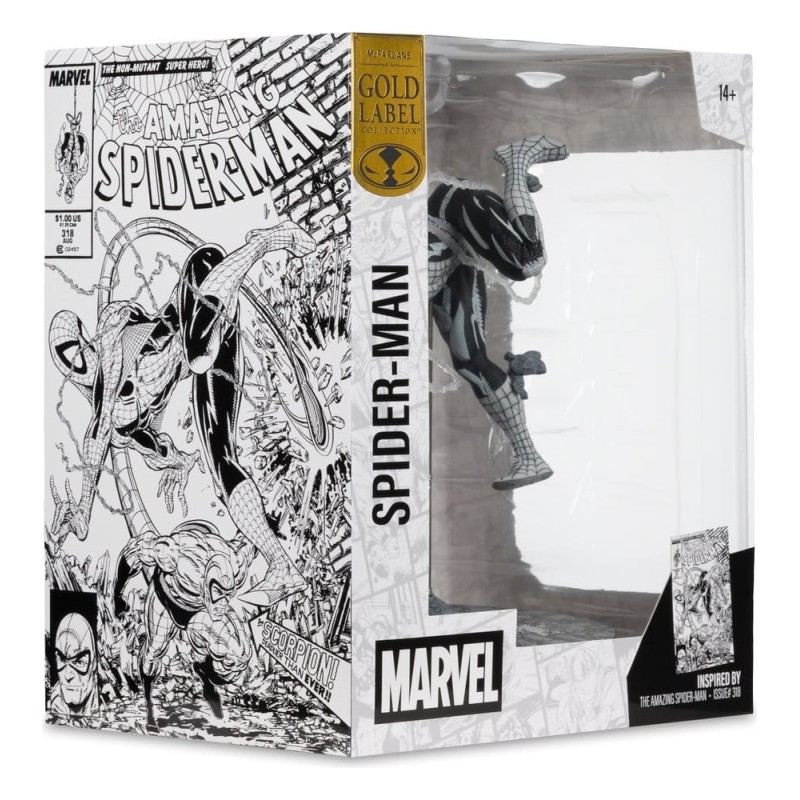 Marvel PVC Statue !/10 Spider-Man (Line Art) (The Amazing Spider-Man no.318) (Gold Label) 17 cm