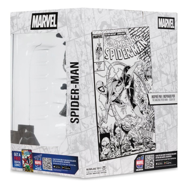 Marvel PVC Statue !/10 Spider-Man (Line Art) (The Amazing Spider-Man no.318) (Gold Label) 17 cm