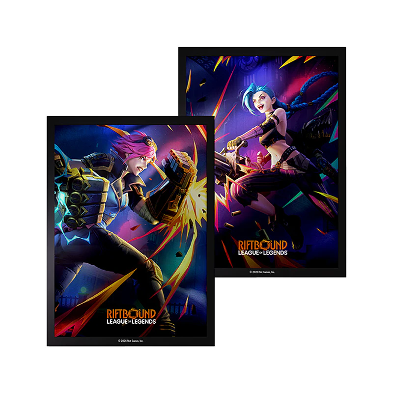 Riftbound: League of Legends TCG: Vendetta - Art Sleeves (2*50 Sleeves) - Vi vs Jinx