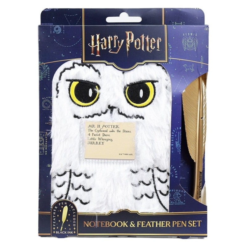 Harry Potter carnet de notes en peluche Set avec stylo Hedwig Magical Locations