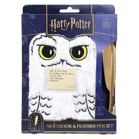 Harry Potter carnet de notes en peluche Set avec stylo Hedwig Magical Locations