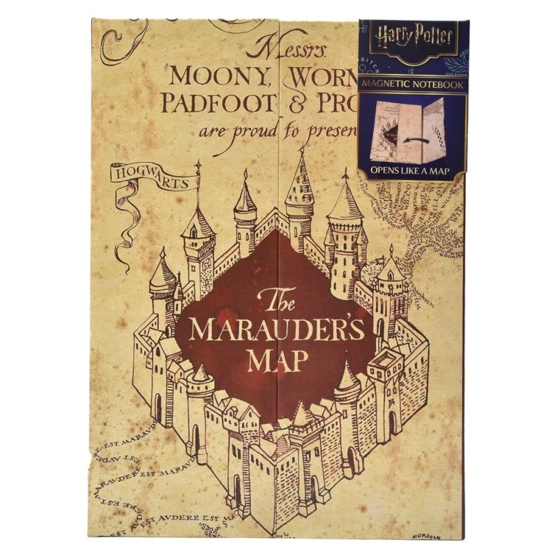 Harry Potter carnet de notes A5 Carte du Maraudeur