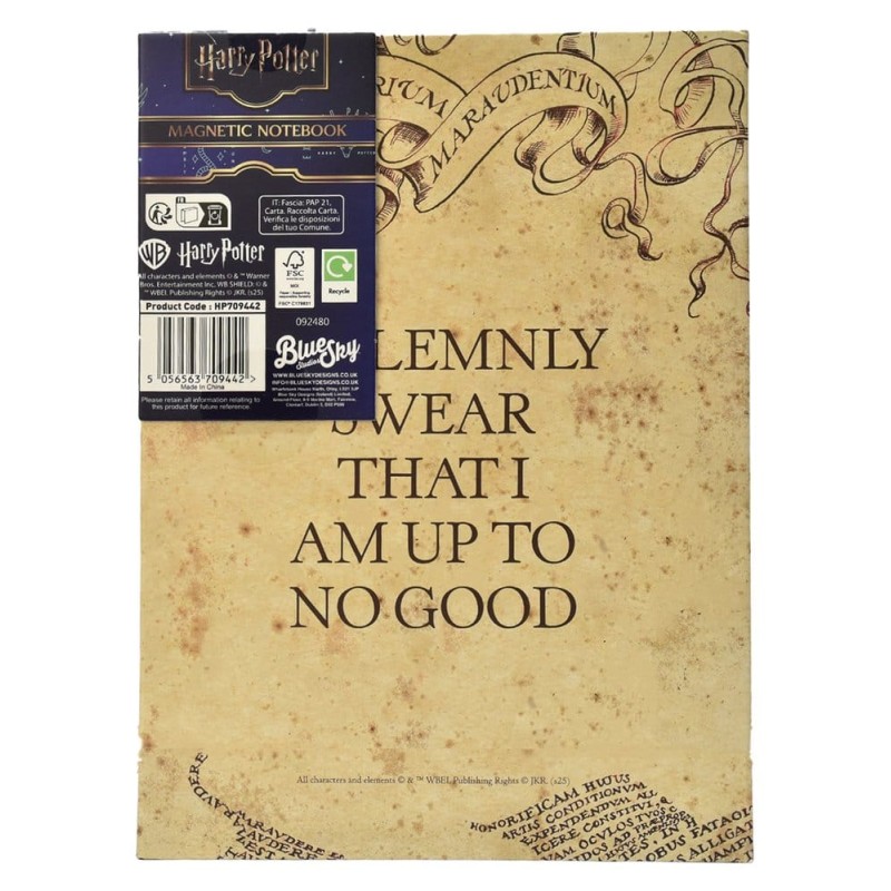 Harry Potter carnet de notes A5 Carte du Maraudeur