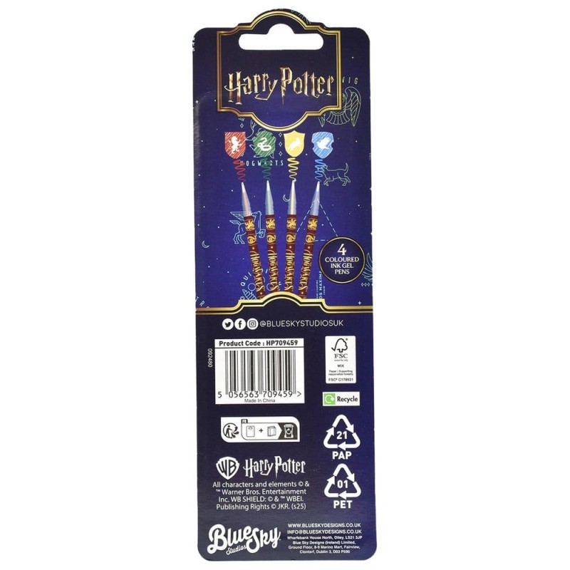 Harry Potter pack 4 stylos gel Magical Locations