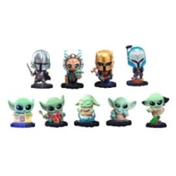 Star Wars The Mandalorian Cosbi Mini Figures 8 cm Blind Box Display (8)