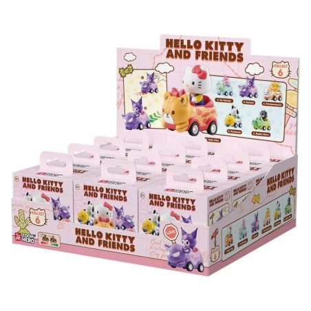 Sanrio Zoom Hero véhicules à friction avec figurine Hello Kitty and Friends Series 1 boîte-mystère présentoir (12)