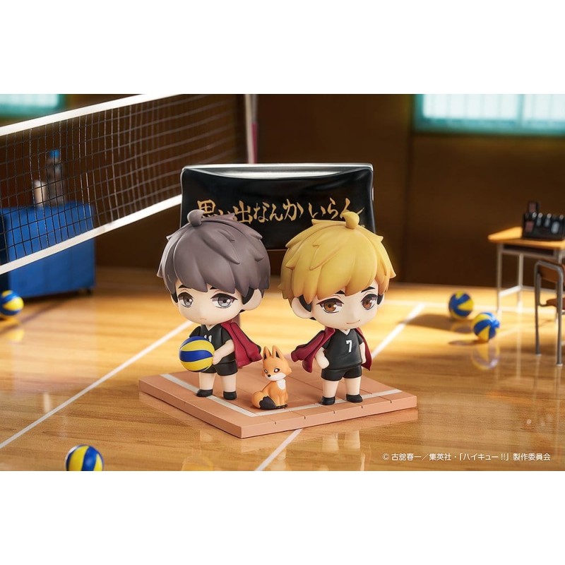 Haikyu!! Qset+ Mini Figures 2-Pack Atsumu Miya & Osamu Miya 8 cm