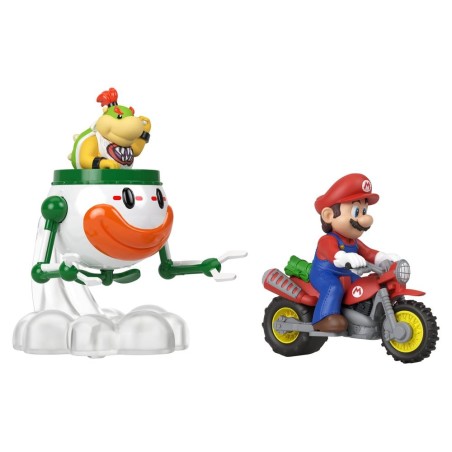 Super Mario Hot Wheels Die-Cast Vehicles 2-Pack 1/64 Mario & Bowser Jr.