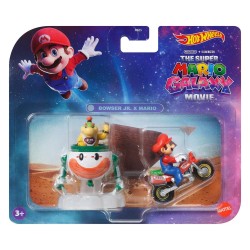 Super Mario Hot Wheels Die-Cast Vehicles 2-Pack 1/64 Mario & Bowser Jr.