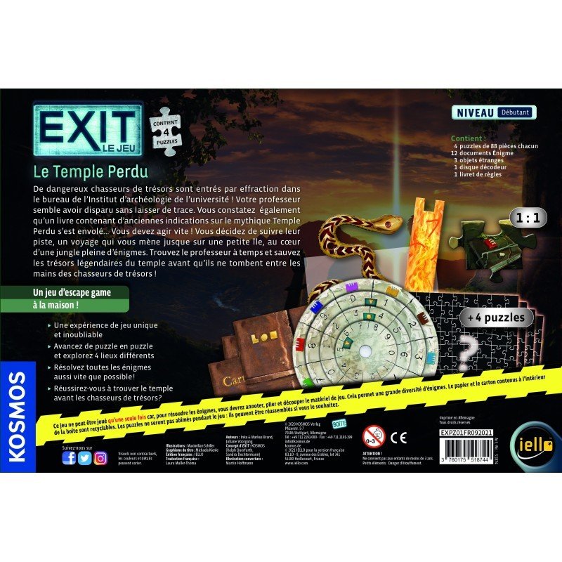 EXIT Puzzel - De Verloren Tempel | 3760175518744