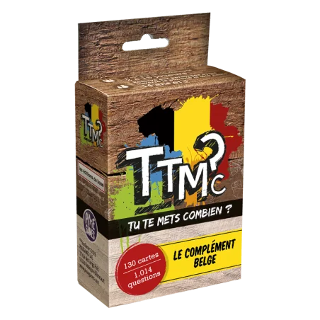 jeu : TTMC - Tu Te Mets Combien ? - Ext. Le Complément Belge
éditeur : Pixie Games
version française