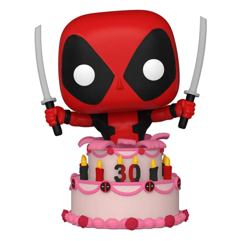 Marvel Deadpool 30th Anniversary Figurine POP! Vinyl Deadpool in Cake 9 cm | 0889698546546