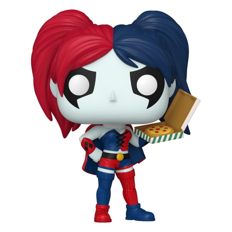 DC Comics: Harley Quinn Takeover POP! Heroes Vinyl figurine Harley with Pizza 9 cm | 0889698656153