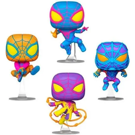 Marvel pack 4 figurines POP! TV Vinyl Miles Morales (BLKLT) 9 cm | 0889698691406