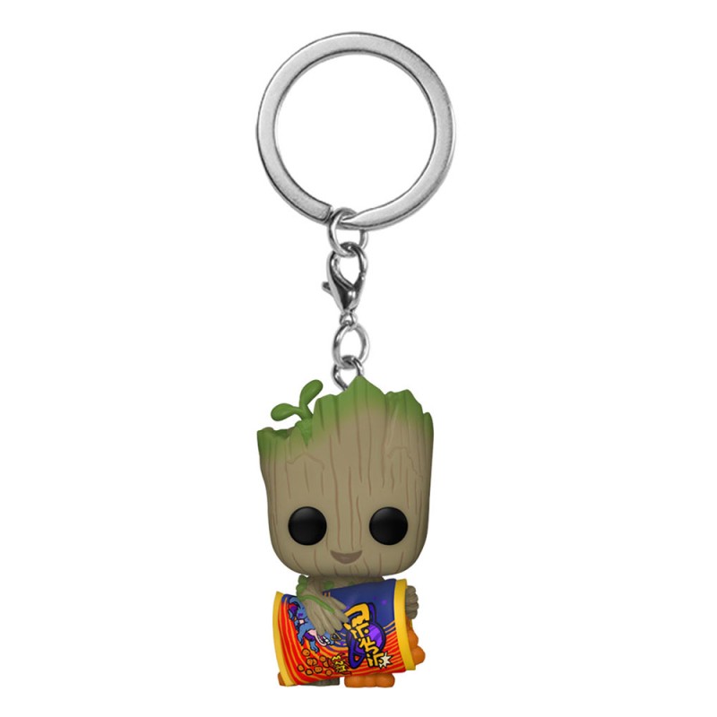 Je s'appelle Groot présentoir porte-clés Pocket POP! Vinyl Groot w/ Cheese Puffs 4 cm (12)