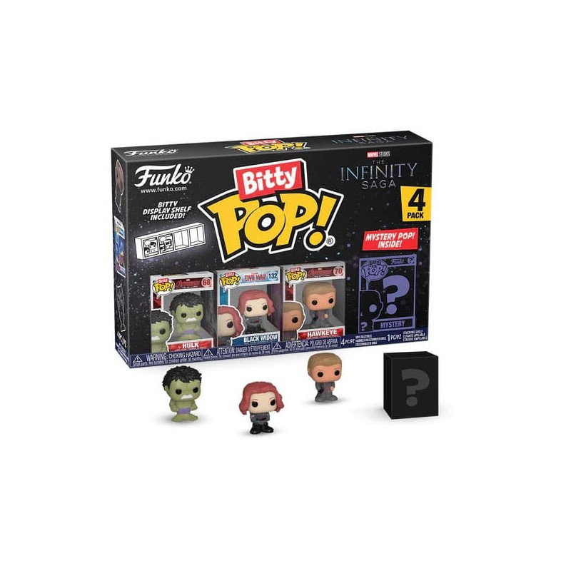 Marvel pack 4 figurines Bitty POP! Vinyl Hulk 2,5 cm | 0889698715041