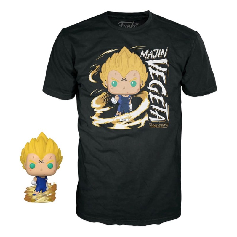 Dragonball Z POP! & Tee set figurine et T-Shirt Majin Vegeta (GW) (L) | 0889698726696