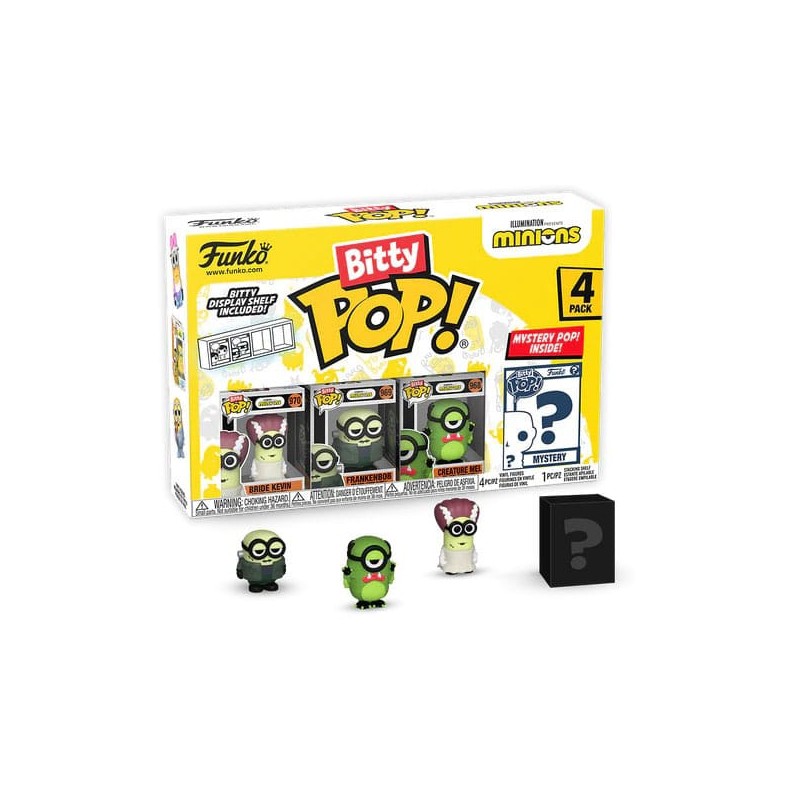 Minions pack 4 figurines Bitty POP! Vinyl Frankenbob 2,5 cm | 0889698730365