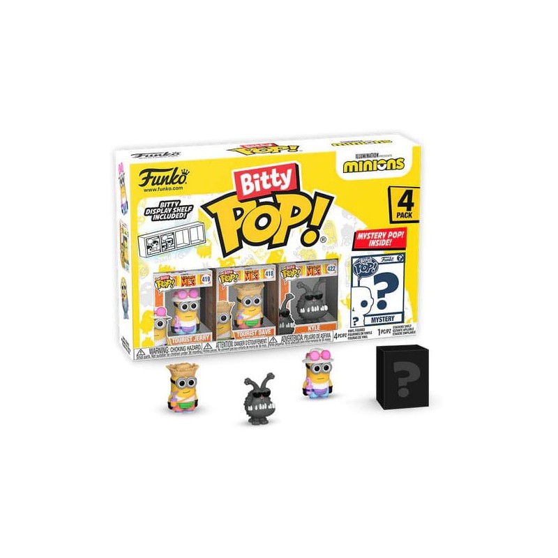 Minions pack 4 figurines Bitty POP! Vinyl Young Gru 2,5 cm | 0889698730389