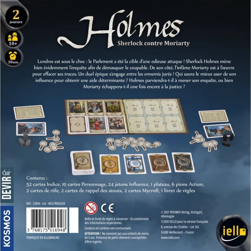 Game: Holmes - Sherlock vs. Moriarty
Publisher: Iello
English Version