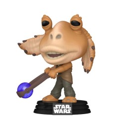 Star Wars, épisode I : La Menace fantôme Anniversary POP! Vinyl figurine Jar Jar Binks w/ Booma Balls 9 cm