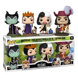 Disney Villains pack 4 figurines POP! Movies Vinyl Villains (GW)(EMEA) 9 cm