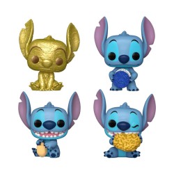 Stitch Holiday 2024 pack 4 figurine  Pocket POP! Vinyl Dreidel Box 4 cm